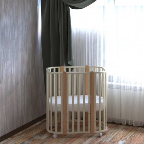Изображение ДЕТСКАЯ КРОВАТКА ECO NUVOLA  4 В 1 + 2 МАТРАСА (84*60 СМ И 120*60 СМ)
