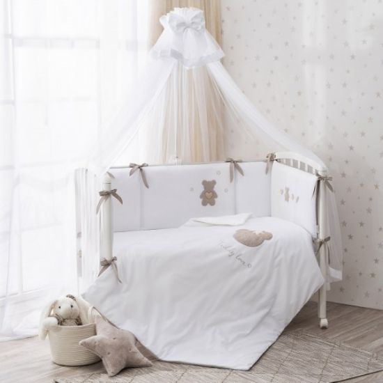 Изображение КОМПЛЕТ ДЕТСКОГО ПОСТЕЛЬНОГО БЕЛЬЯ PERINA TEDDY LOVE 2 ПРЕДМЕТОВ 